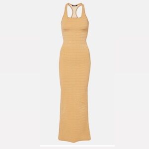 Jacquemus Women La Robe Scala resort large EU40 new orange Croc midi dress